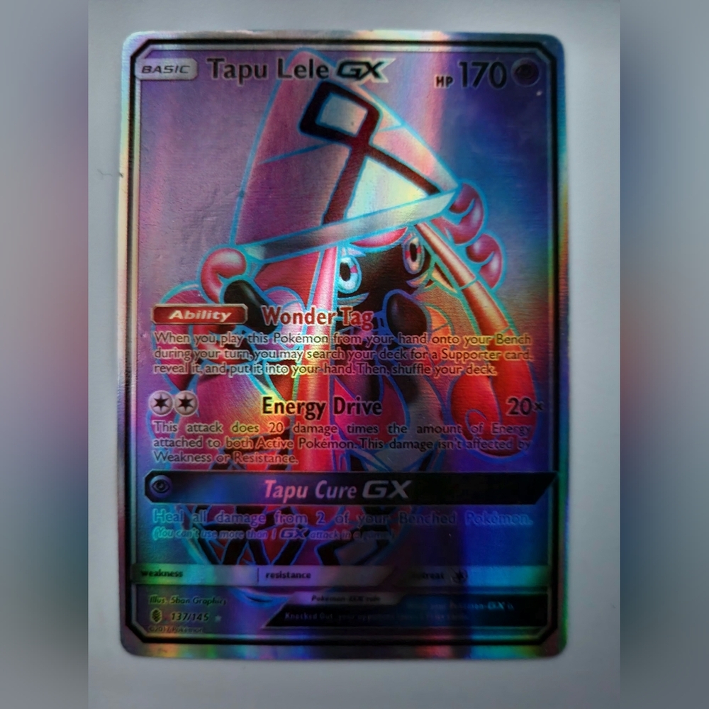 Pokemon Tapu Lele GX Holographic Card